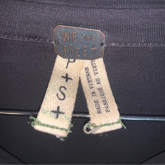 We The Free Blue High Low Henley Top Long Sleeve S - Picture 4 of 9